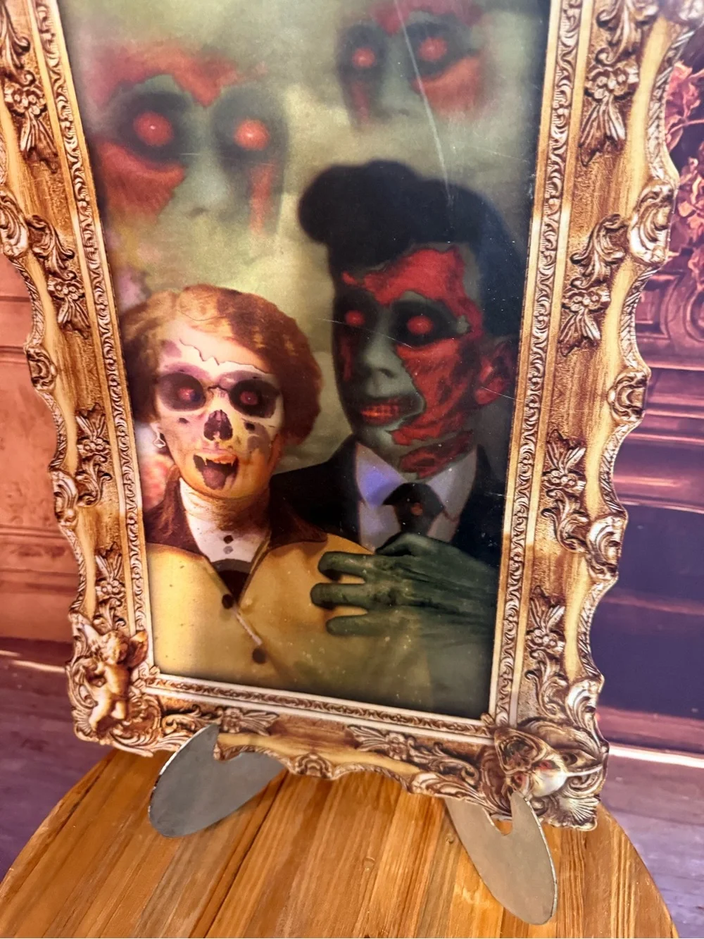 Halloween Lenticular Haunted Portrait Decorative Daux Frame Gothic Haunting